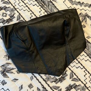 Yuppie Company Leather Bustier Crop Top Size S 36